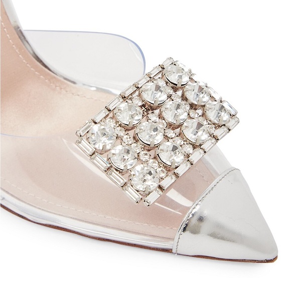 FINAL SALE💐GIAMBATTISTA VALLI crystal embellished pvc ankle-strap pumps 🍀 - Picture 10 of 15